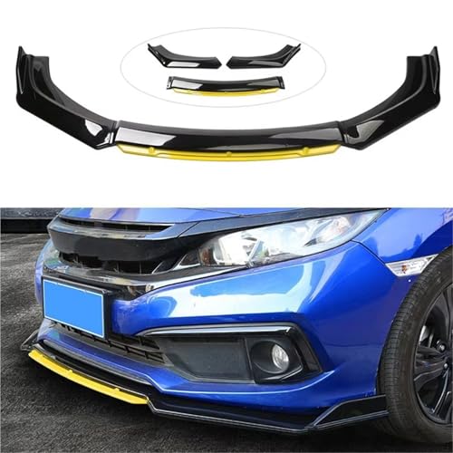 Kit de lèvre de pare-choc avant universel brillant avec diffuseur de spoiler automobile - 2