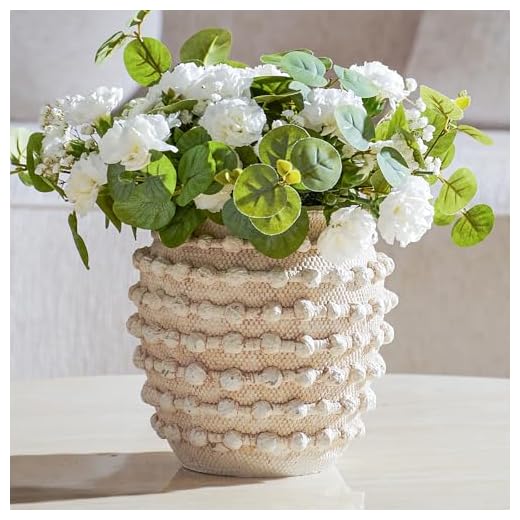 Rustic Beige Farmhouse Decorative Vase