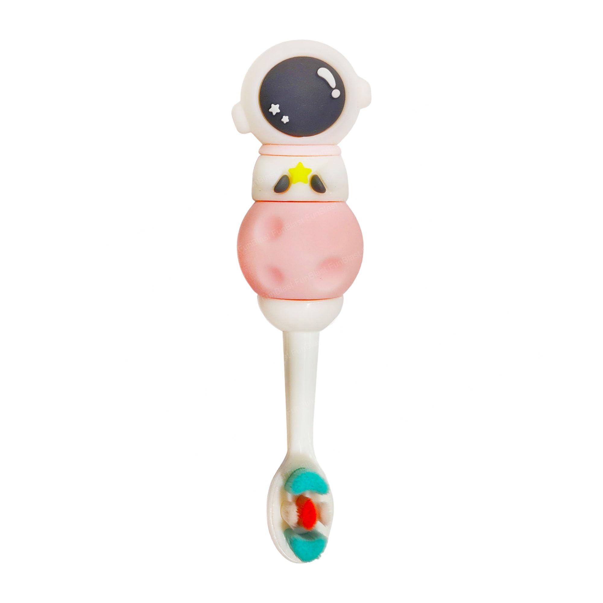 FunBlast Kids Toothbrush Animal Design Soft Tooth Brush, Extra Microfiber Soft Bristles Toothbrush For 3-6 Years Old Children, Manual Toothbrush For Kids, Boys And Girls (Pink Space) - 1 Count-picture-15