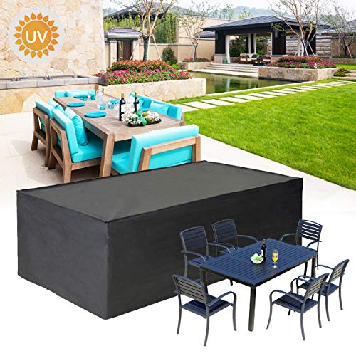 King Do Way Outdoor Patio Furniture Covers Waterproof 308 X 138 X 90cm Patio Furniture Covers 600d Oxford Patio Furniture Set Covers Windproof Anti Uv For Patio Outdoor Black 120 X54 X35 Wantitall
