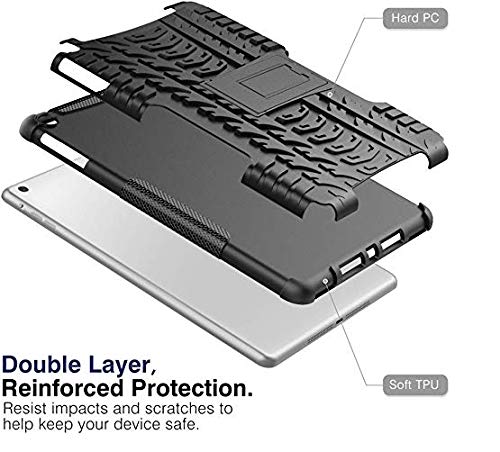 Image of MoreFit Hybrid Back Cover Case with Kickstand Wheel Pattern for iPad 9.7 (2018) / iPad 9.7 (2017)