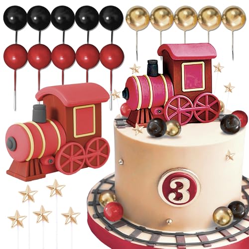 JeVenis Christmas Train Cake Decoration Train Cake Topper Train Theme