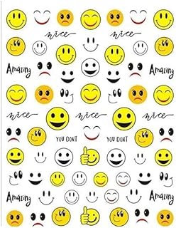 Happy Emoticons Amazing Extra Thin Nail Stickers R068 Cute Nail Art Stickers for Nails Cool Decals Supplies for Women