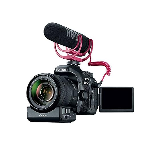 Canon Video Creator Kit [EOS 80D] with EF-S 18–135mm Lens, Rode VIDEOMIC GO, and 32GB Sandisk Memory Card - Black