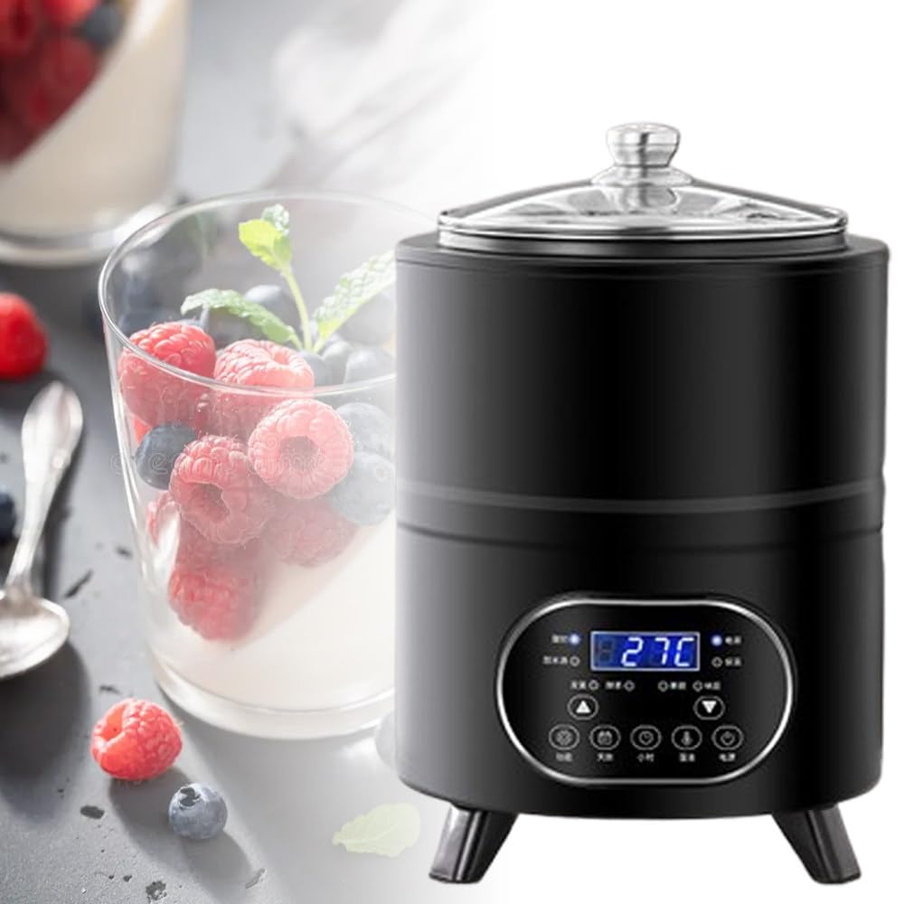 ShaiVrissian Greek Yogurt Maker with Smart Temperature Control Black-8L