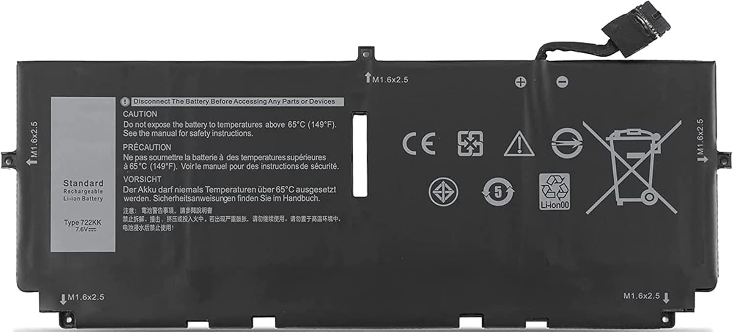 Pickeasy New Replacement 722KK Battery for//D.ell'' XPS 13 9300 2020 i5 FHD XPS 13 9310 Series 2XXFW 02XXFW FP86V 0FP86V WN0N0 0WN0N0 P117G P117G001 P117G002