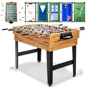 Sulives 2x4ft 13-in-1 Combo Game Table Set for Home,Combination Tables for Game Room, Friends & Family w/Hockey, Football, Billiards, Ping Pong, Shuffleboard, Chess, Checkers, Backgammon, Ring toss Sulives 2x4ft 13 in 1 Combo Game Table Set for HomeCombination Tables for Game Room Friends Family wHockey Football Billiards Ping Pong Shuffleboard Chess Checkers Backgammon Ring toss