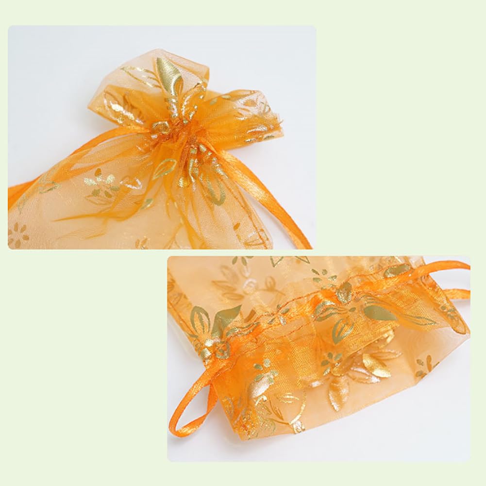HugeDE 50 Pcs 10 x 15cm Organza Drawstring Pouches Wedding Party Favor Bags Jewelry Storage Pouches Christmas Goody Bags Small Presents Pouch for Candy Chocolate Light Purple - Image 3
