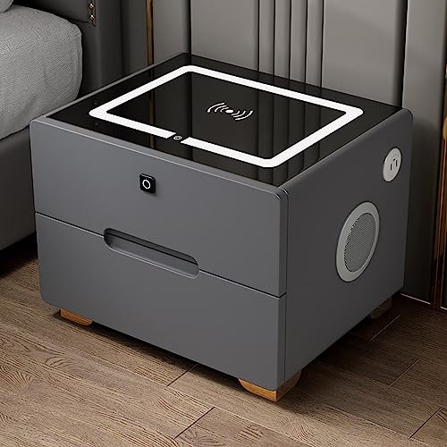 Table de chevet intelligente : fini les câbles apparents grâce aux ports USB et tiroir sécurisé