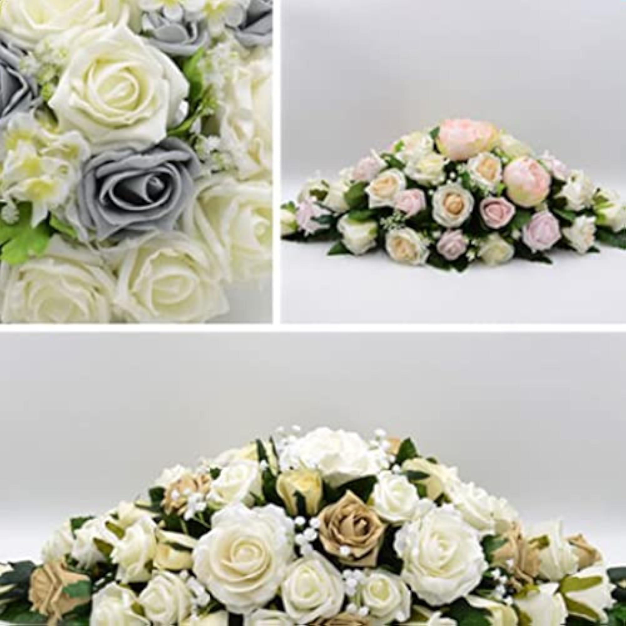 Artificial Flowers Blush Roses 10Pcs