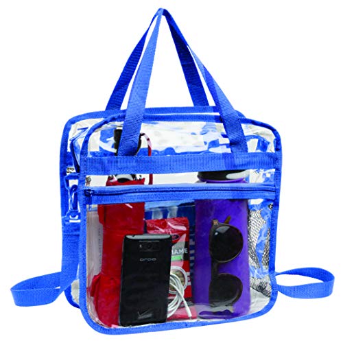 Clear Bag Stadium Approved Tote with Handles Double Zippers Adjustable Shoulder Straps Transparent for Men, Women and Kids
