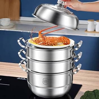 Amazon | 蒸し鍋 蒸し器 四段 多機能 ガラス鍋蓋付 蒸鍋 蒸しもの鍋 Amazon | 蒸し鍋 蒸し器 四段 多機能 ガラス鍋蓋付 蒸鍋 蒸しもの鍋