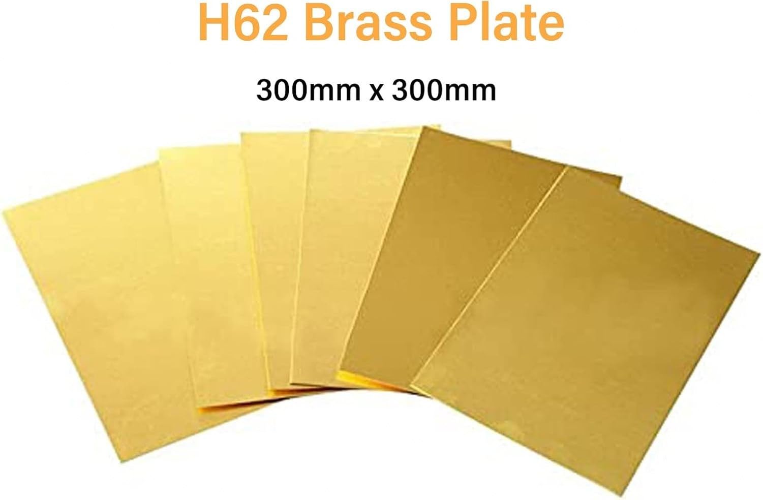 Lastra in Ottone H62 300x300 mm per Bricolage, 300x300x0.8mm, 300x300x0.8mm