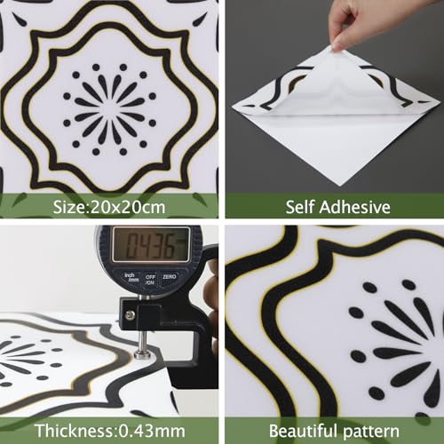 Elffloor Peel and Stick Floor Tiles Vinyl Flooring Self Adhesive Floor Tile for Bathroom Kitchen Living Room Yellow 20X20cm 70pcs Waterproof PVC Easy to Use