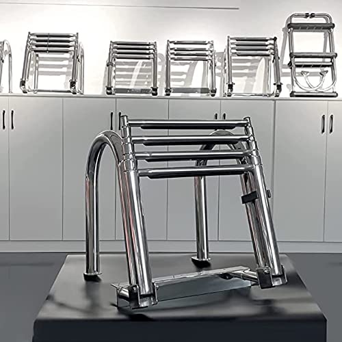 Escalera telescópica para piscina y embarcación 4 peldaños miniatura 7