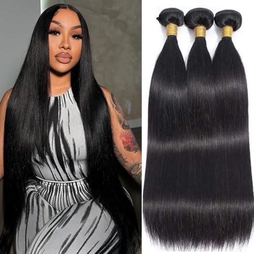 EWOSS 12A Straight Bundles Human Hair 12 14 16...