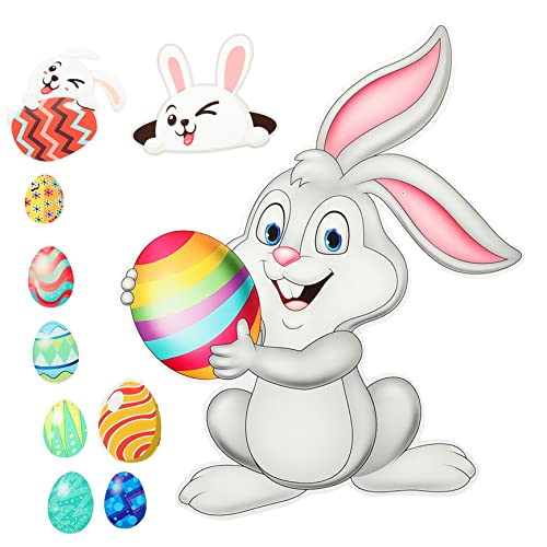 Pegatinas magnéticas de conejo de Pascua Uonlytech de 3 juegos 7