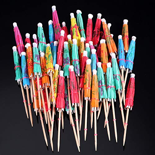 Boao 288 Pieces Cocktail Umbrella Picks Drink Picks Cocktail Parasols Assorted Umbrella Parasol Paper Cupcake Toppers For Party Favours Party Supplies #TOP4