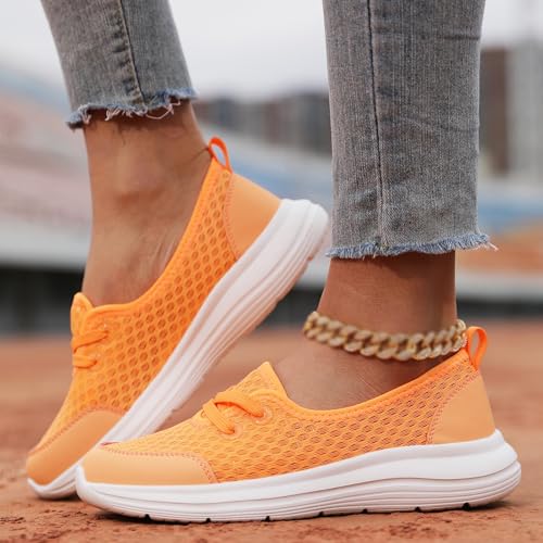 ZWRXW Women's Orthopedic Loafers Slip-On Walking Shoes Arch Support & Non-Slip Breathable Shoes Low Top Fashion Sneakers Lightweight Outdoor Hiking Sneakers3