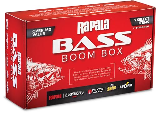 Rapala Bass Boom Box, Curated Bass Lure Selection Includes Seven Hand-Picked bass Lures Plus one...