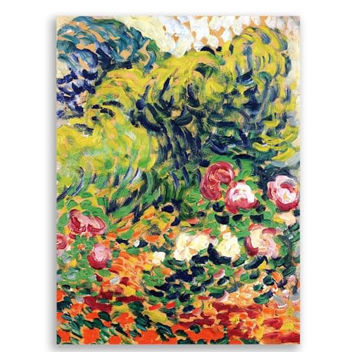 Tableaux posters d'art abstrait floral pour décoration murale salon et chambre 60x90cm