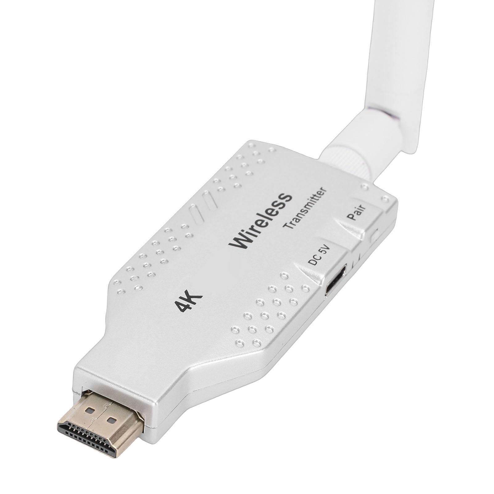 Cuifati Transmisor y Receptor Extensor Inalámbrico 4K Alcance de 50 M Transmisión de Video HD de 5,8 GHz con Compresión H.265 para Juegos de Cine en Casa