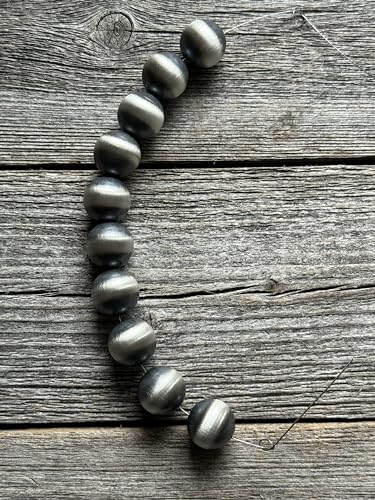 925 Sterling Silver Southwestern Navajo Style Pearls Loose Beads (Pack of 10)2