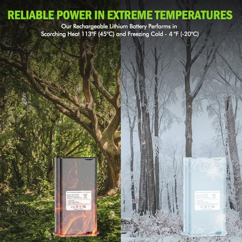 Image of New Reveal Lithium Battery Pack Compatible with Reveal Hunting Camera Ultra, X, X Pro, Pro 3.0, X Gen 2.0 3.0, XB, SK, Upgraded Solar Panel Compatibility, LED Battery Meter (Pack of 2)