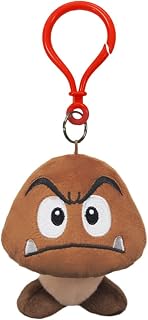 Little Buddy 1855 Super Mario Series - Goomba 4" Plush Dangler