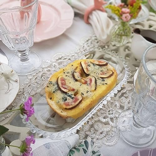 Image of Glass Serving Plate Set of 1 pcs Flower Decorative 11.5 inch Crystal Clear Glass Plate- Dry Fruits Sweets Chocolate Snack Plate for Dining,Catering Event,Parties,Wedding Dinner Plate (MV-02)