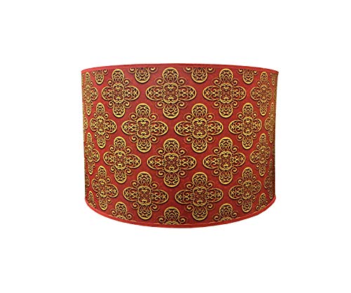 Image of Royal Designs, Inc. Trendy Decorative Handmade Lamp Shade, Made in USA, 10in, HBC-8062-10-2, Guilded Flower - 2 Pk