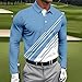 Mens Fashion Long Sleeve Collared Shirts Casual Golf Shirts Color Block Top Work Fishing Outdoor Casual Collar Shirt Light Blue-M