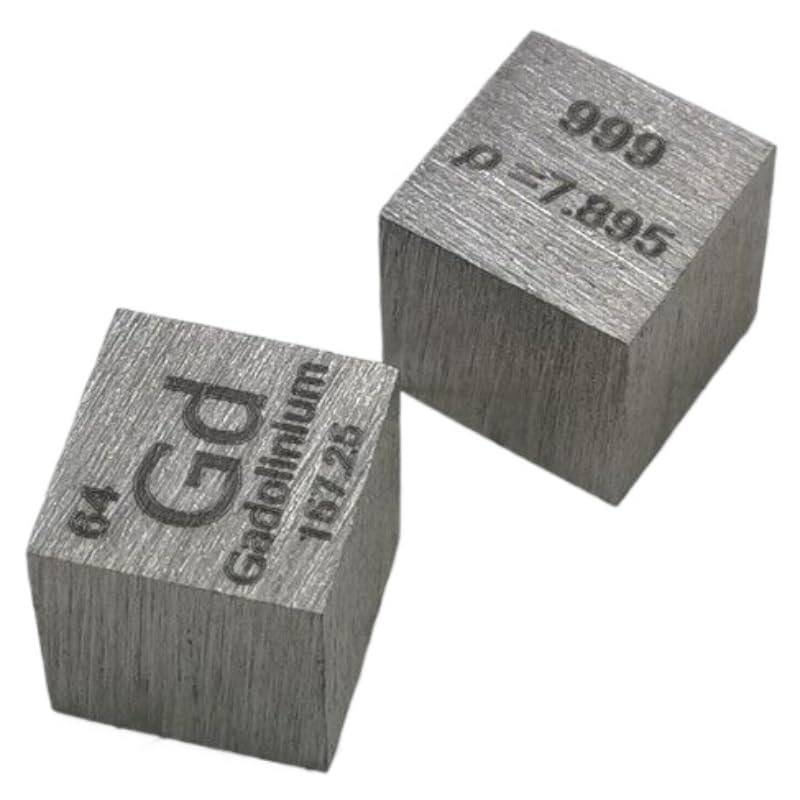 1Pc Metal Gadolinium Periodic Phenotype Cube 10mm Gadolinium Cube