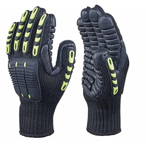 Deltaplus VV904JA10 Antivibrations-Handschuh, Gelb-Schwarz, Größe 10 Cover