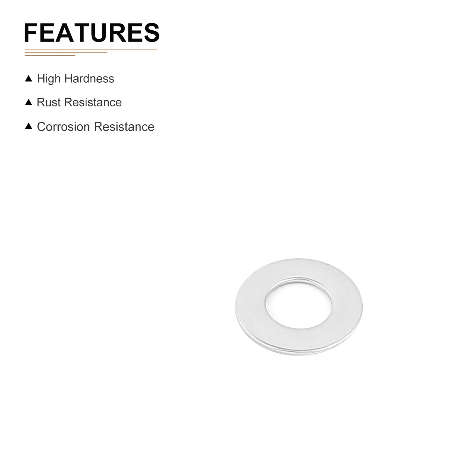 DTGN 10mmx20mmx1mm(IDxODxT) 304 Stainless Steel Flat Washers - 30Pack - Good for Industrial Machinery - Flat Ring Gaskets - Silver Tone - Image 3