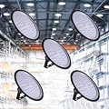 UFO LED High Bay Lights 300W 5 Packs,Super Bright 30000LM High Bay LED Shop Lights,6500K Daylight High Bay LED Lights,Waterproof High Bay Lighting,LED High Bay Light for Factory Warehouse Workshop