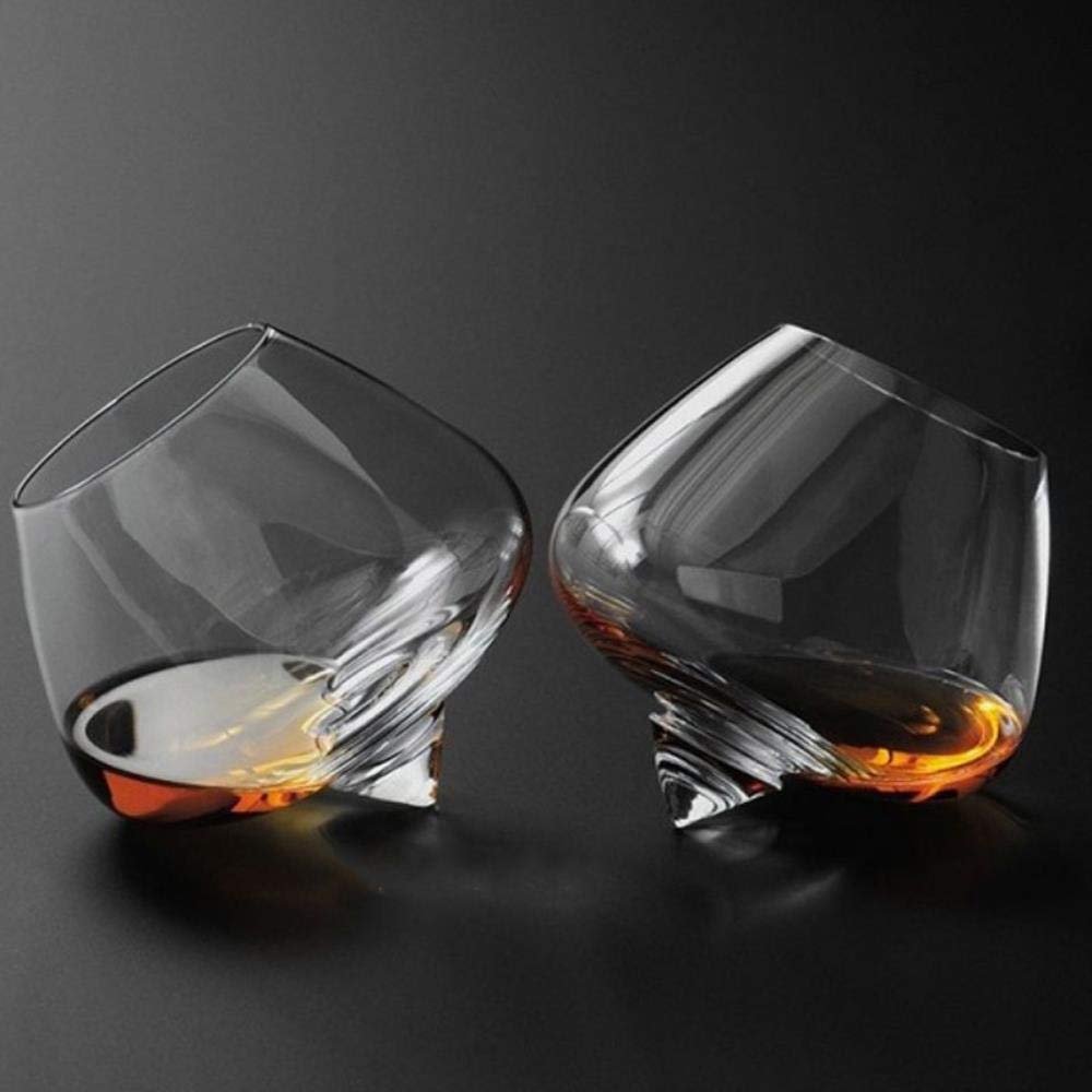 KANARS Bottiglie e Bicchieri da Whisky, Decanter da Whiskey Cristallo, 750 ml Bottiglia con 4x 260 ml Bicchieri per Cognac, Martini, Whisky, Scotch, Bourbon, Bellissimo Regalo, 5 Pezzi