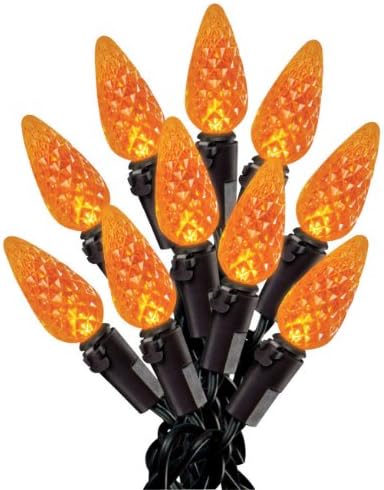 Sienna Led C6 Light Set Orange 3" Spacing 3"