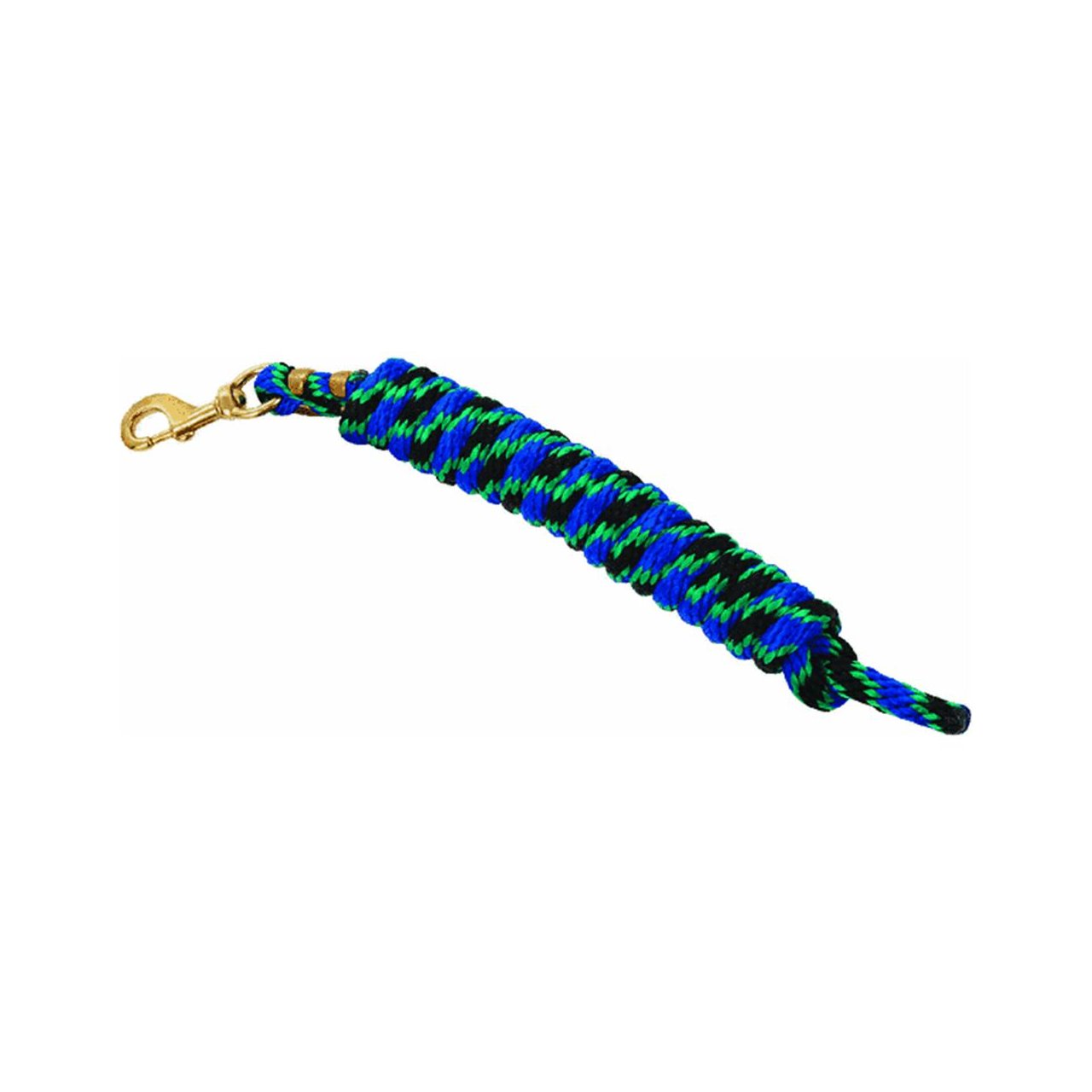 Weaver Leather Poly Lead Rope, Black/Green/Blue, 5/8 x 10'