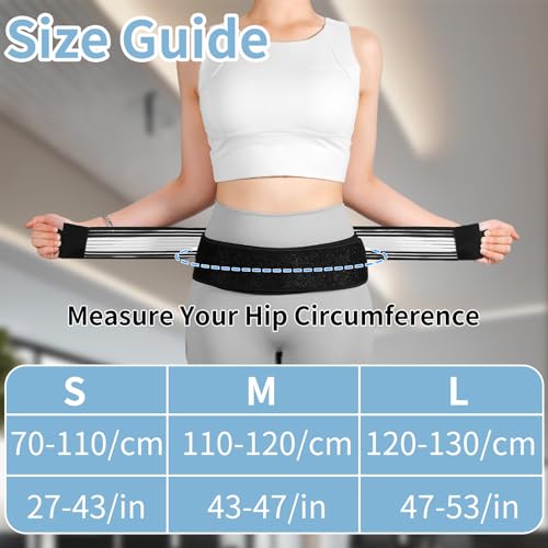 23GUANYI Cinturón de Soporte Sacroilíaco, Cinturón de Alivio del Dolor de Espalda, Transpirable Antideslizante Faja Lumbar para Hombres y Mujeres, Cinturon Pelvico (Medium) - imagen 5