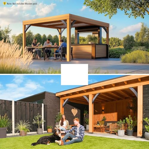 Soporte angular de arco a 45 grados para pérgolas, kit resistente de conectores para estructuras de madera: gazebos, casas de árbol, cabañas y patios (4 piezas) miniatura 7