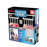 Wonder Hanger Max New & Improved, Pack of 10 – Triples Closet Space for Easy, Effortless, Wrinkle-Free Clothes, Comes Fully Assembled, White