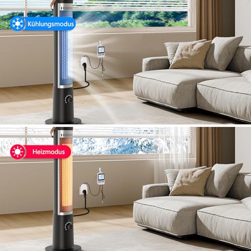 Digitaler Plug in Thermostat Steckdose, Heizen Kühlen Elektrischer Temperaturregler, Heizen Kühlen Schalter mit Sensor, für Inkubation Heizmatte Reptilien Gewächshäuser Terrarium, 230V 16A