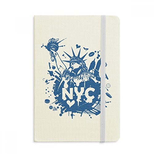 Carnet A5 New York City au design classique en tissu, idée cadeau originale pour artiste