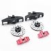 KYX Racing Metal Front Steering Blocks Knuckle & Wheel Hex Hub Brake Disc & Caliper for 1/7 UDR