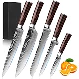 FIVE COWS 5-Piece Premium Japanese Kitchen Knife...