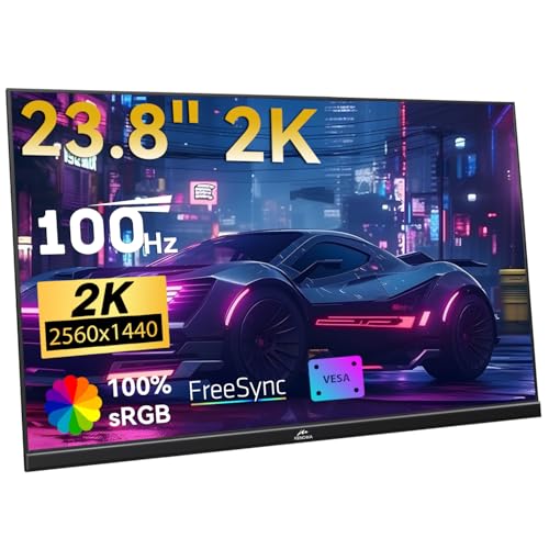 Kenowa 23.8 Zoll USB-C Tragbarer Monitor QHD 2560 * 1440 2K 100HZ FreeSync PC Gaming Monitor IPS Externe Bildschirm integrierte Lautsprecher mit Typ-C/HDMI für Laptop/PC/Telefon/Mac/PS4 Kenowa 23.8 Zoll USB-C Tragbarer Monitor QHD 2560 * 1440 2K 100HZ FreeSync PC Gaming Monitor IPS Externe Bildschirm integrierte Lautsprecher mit Typ-C/HDMI für Laptop/PC/Telefon/Mac/PS4