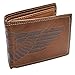 Produktbild Rustikal Leder Vintage Glatt Leder Herrengeldbörse mit Adler Druck Bikerbörse Hand Made RFID Schutz
