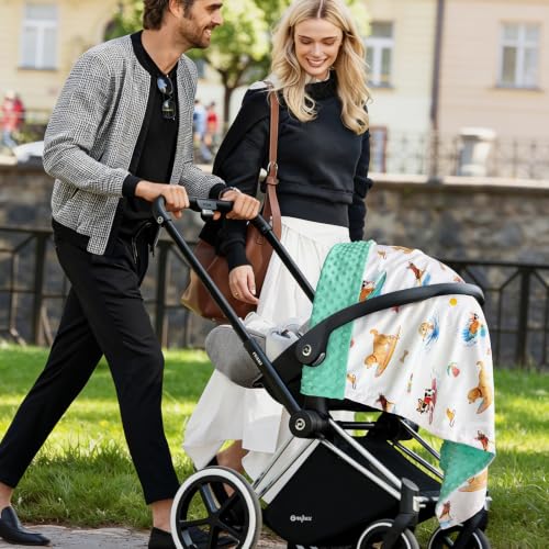 Image of BORITAR Baby Blanket for Boys Girls with Surfing Puppy Design 30 x 40 Inch