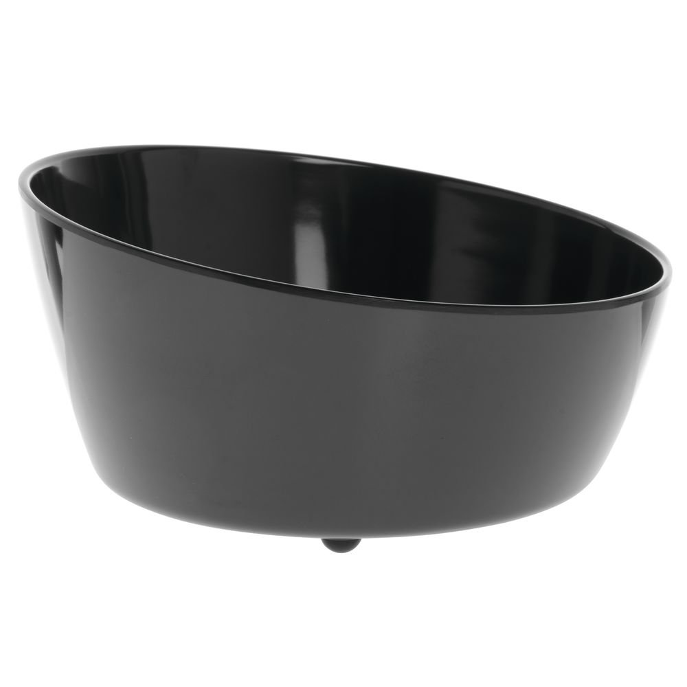 Serving Bowl Black Melamine Plastic - 10 1/2"Dia x 5 1/2"H by HUBERT – Melamine, Black, Model H0123-BLACK